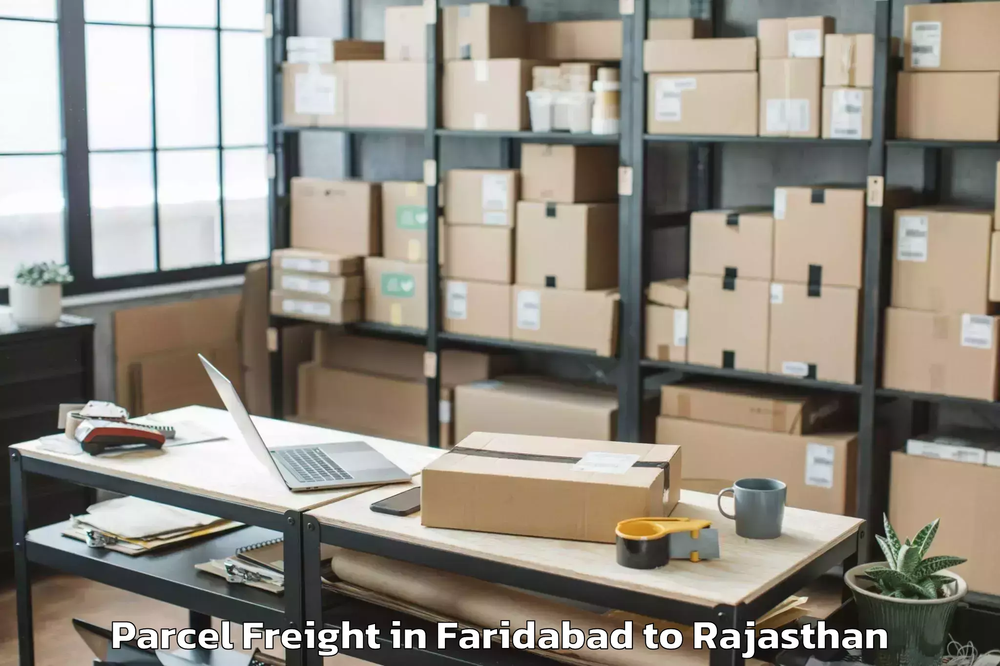 Discover Faridabad to Udaipur Airport Udr Parcel Freight